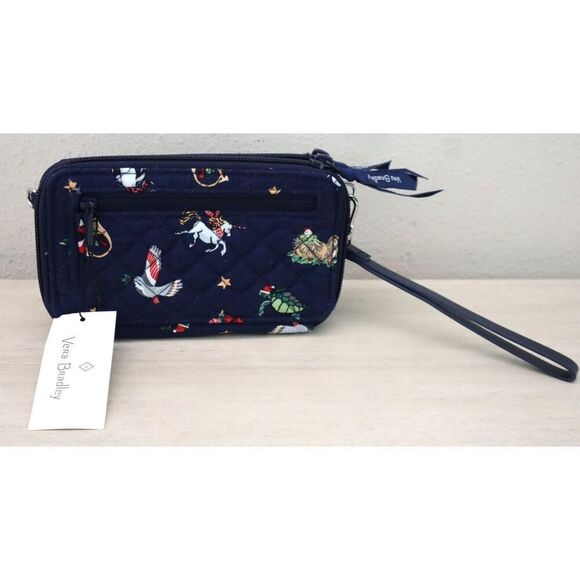 Vera Bradley 28455-15378 Snow Globe Motifs Navy RFID All In One Crossbody - Picture 4 of 16